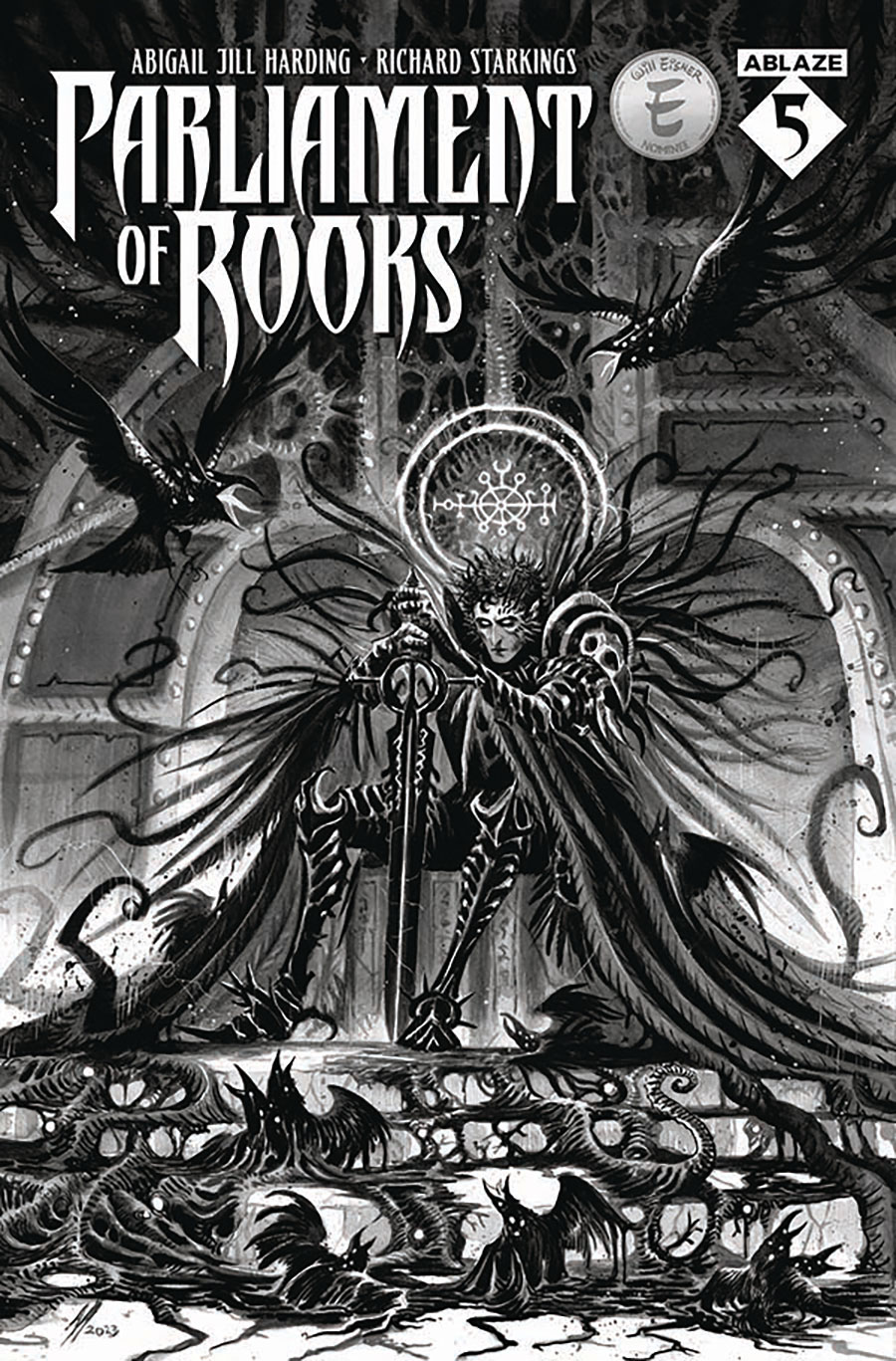 Parliament Of Rooks #5 Cover B Variant Abigail Jill Harding Black & White Cover