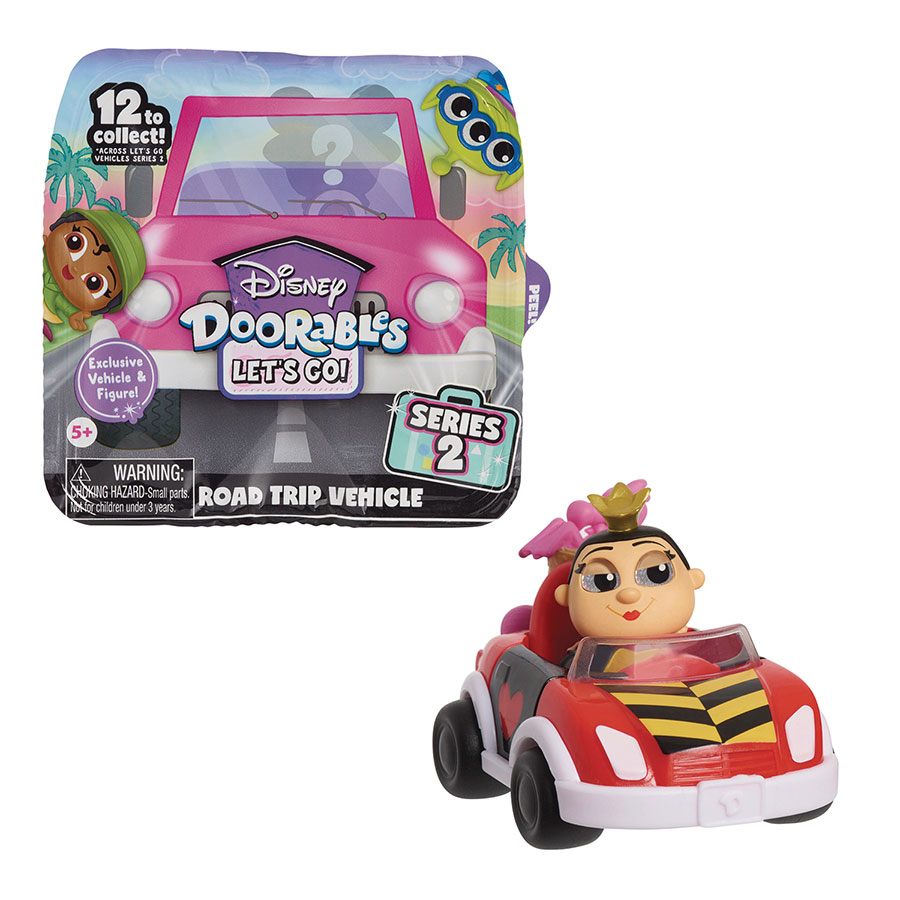 Disney Doorables Lets Go Vehicle Figure Series 2 Blind Mystery Box 12-Piece Assortment