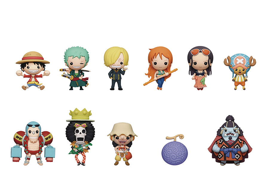 One Piece 3D Foam Bag Clip Series 3 Blind Mystery Box 24-Piece Display