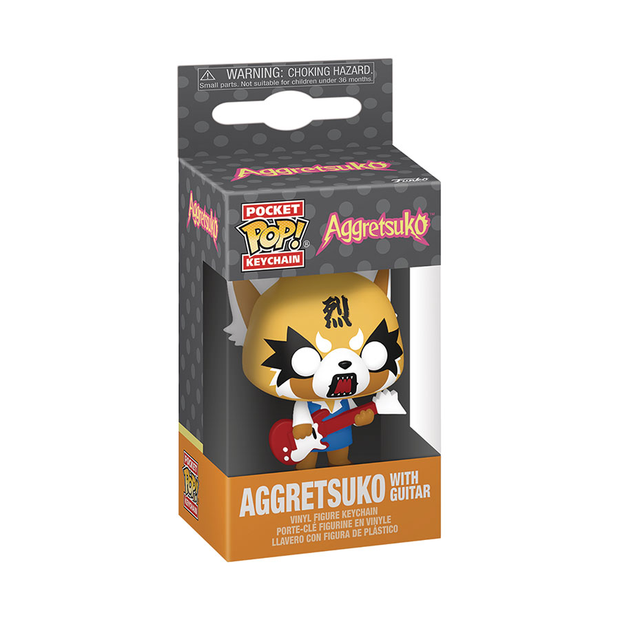 POP KEYCHAIN AGGRETSUKO W GUITAR FIG (C: 1-1-2)