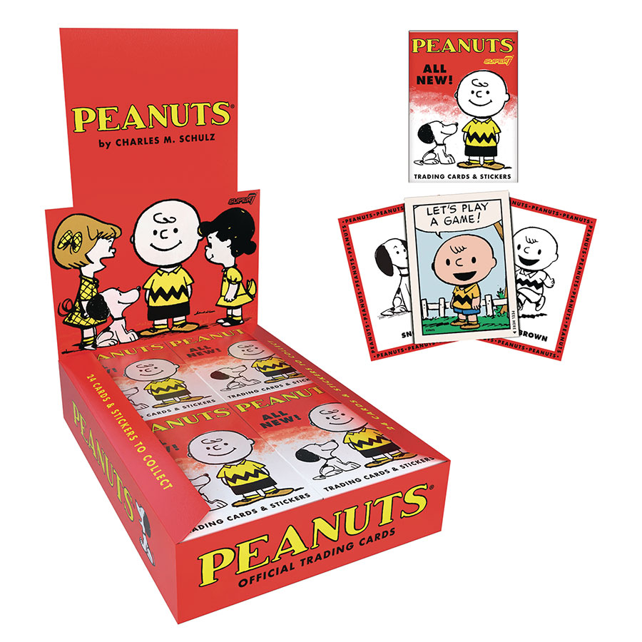 Peanuts Wax Pack Super7 Color Variant Trading Card Display