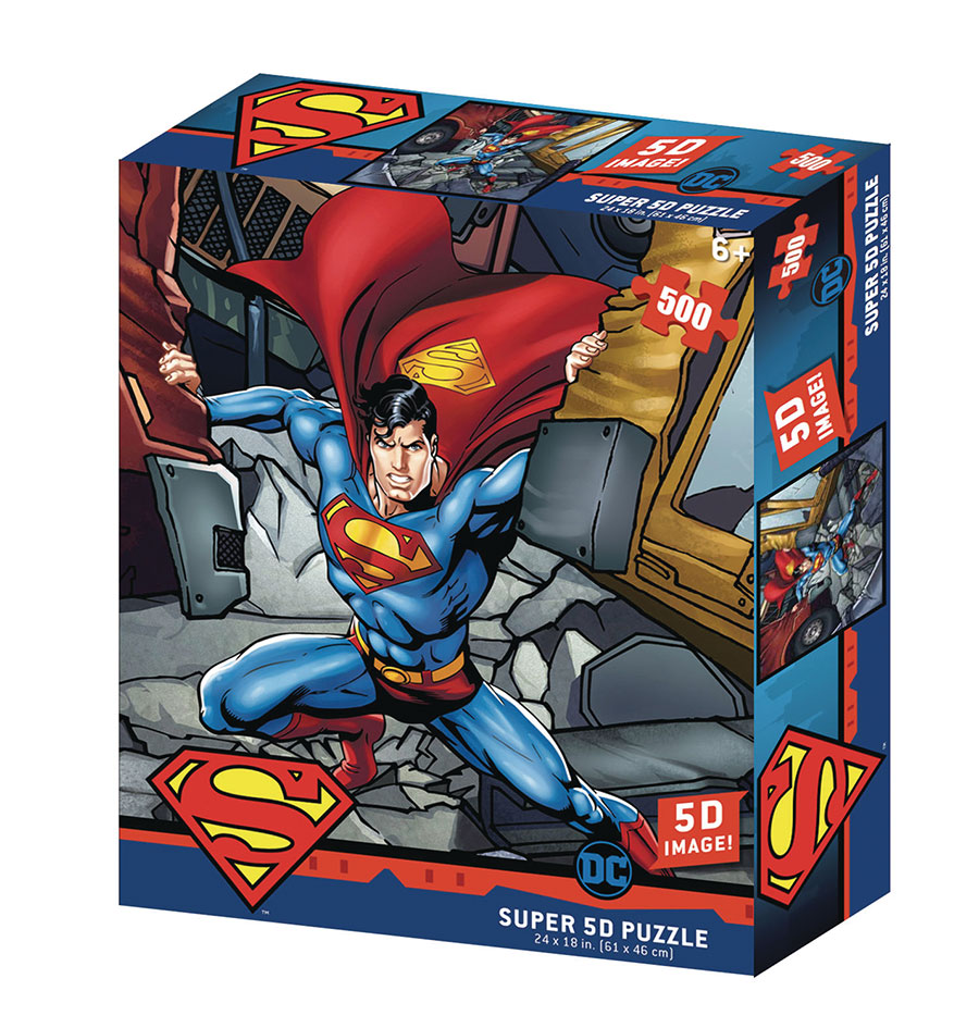 DC Comics Superman Strength 500-Piece 3D Jigsaw Puzzle