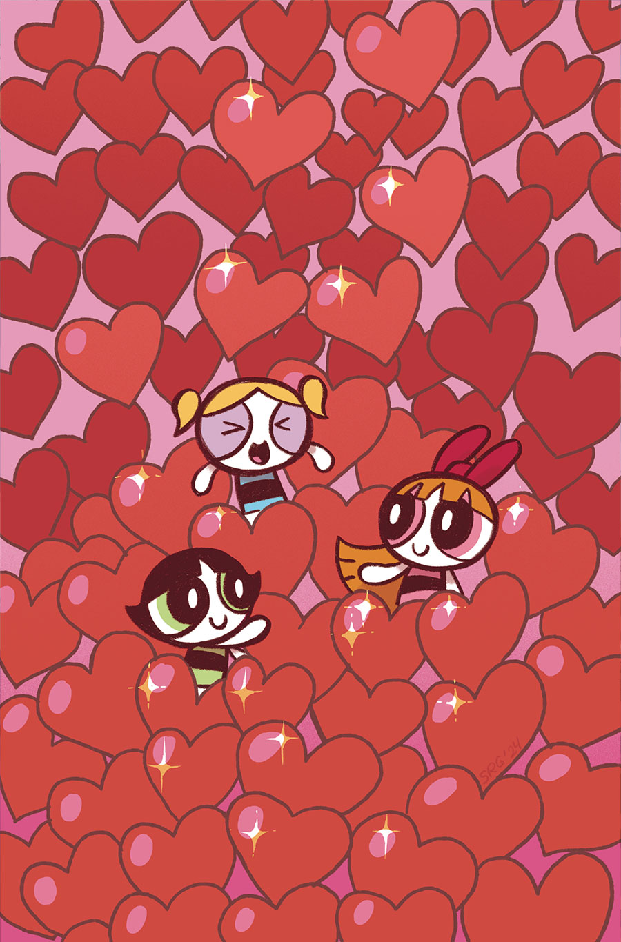 Powerpuff Girls Valentines Mwah Mwah Kissy Face Special #1 (One Shot) Cover D Incentive Savanna Ganucheau Virgin Cover