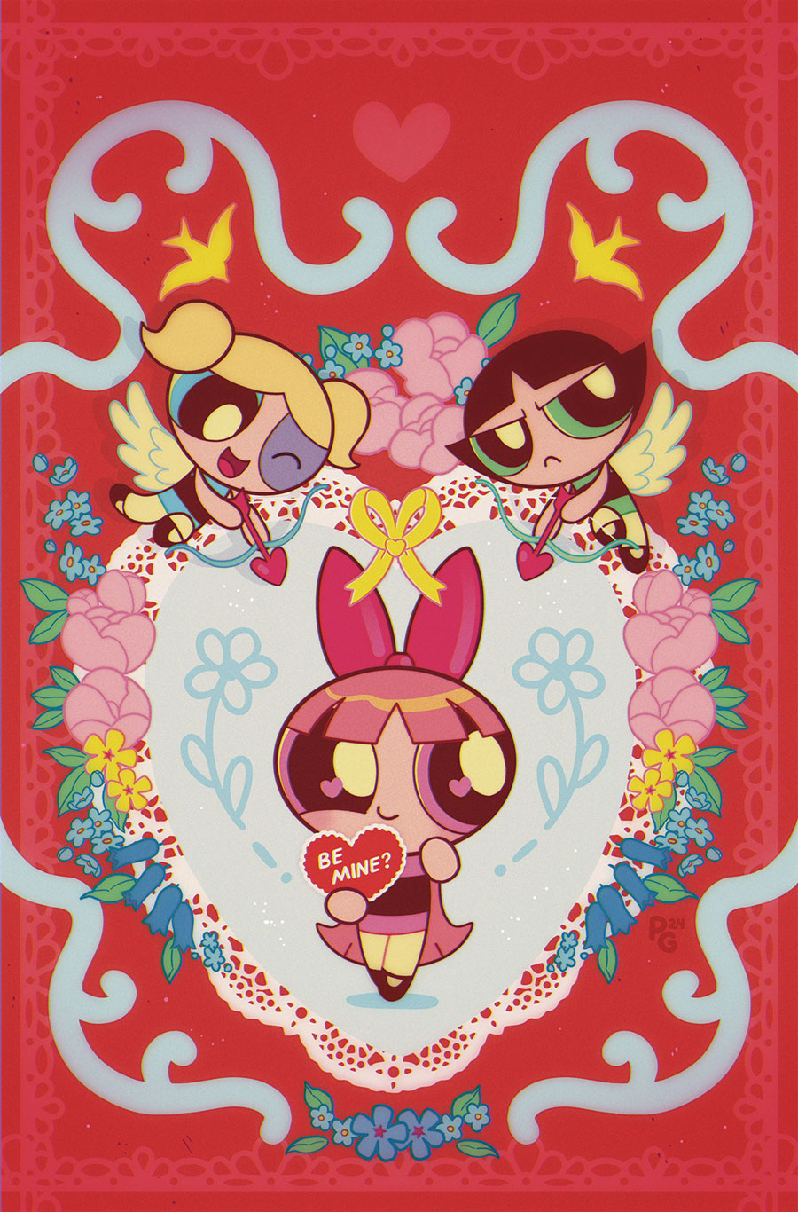 Powerpuff Girls Valentines Mwah Mwah Kissy Face Special #1 (One Shot) Cover F Incentive Paulina Ganucheau Virgin Cover