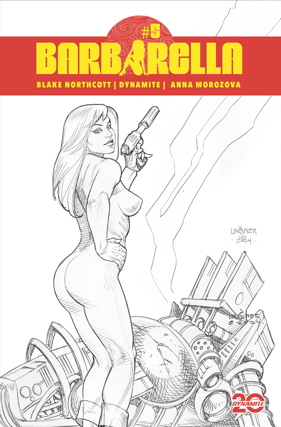 Barbarella Vol 3 #5 Cover G Incentive Joseph Michael Linsner Line Art Cover