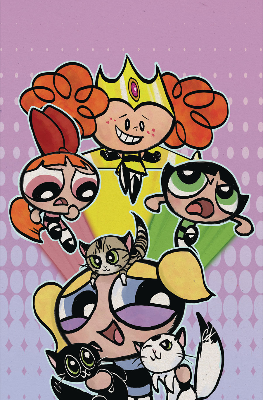 Powerpuff Girls Vol 4 #8 Cover H Incentive Cat Staggs Virgin Cover