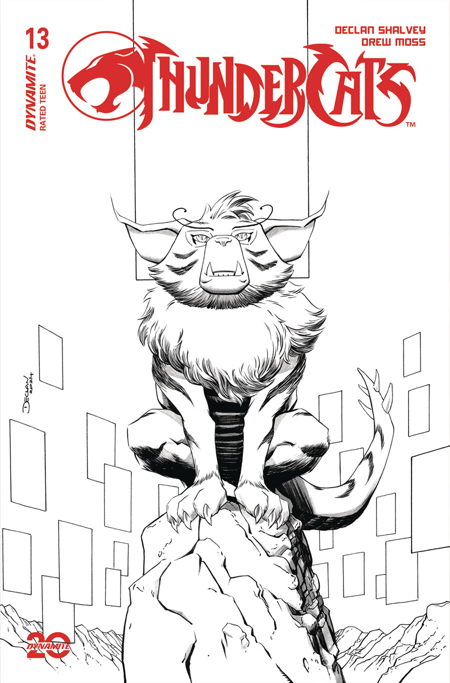 Thundercats Vol 3 #13 Cover O Incentive Declan Shalvey Line Art Cover