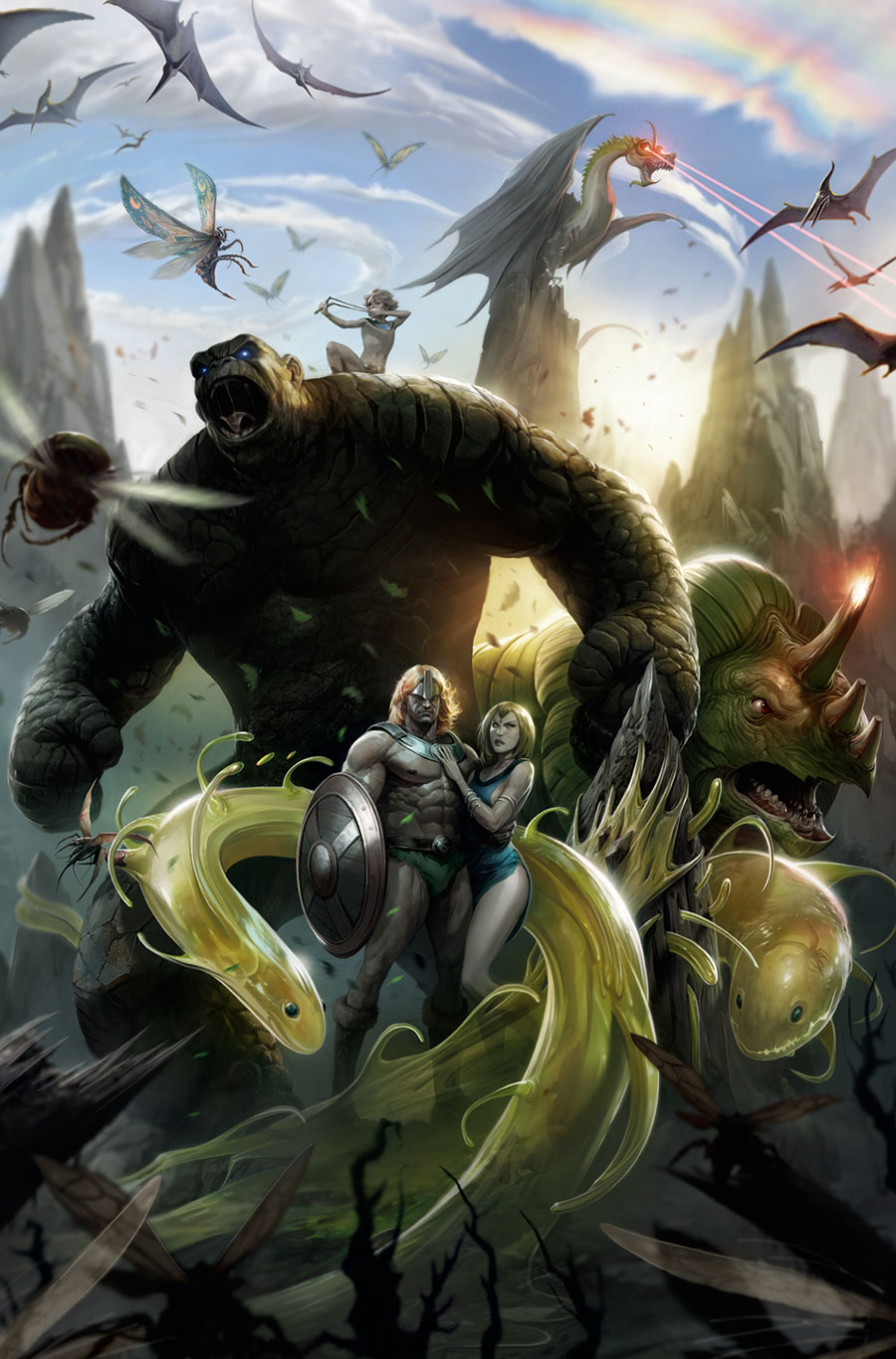 Herculoids #1 Cover I Dynamite Metal Premium Francesco Mattina Cover