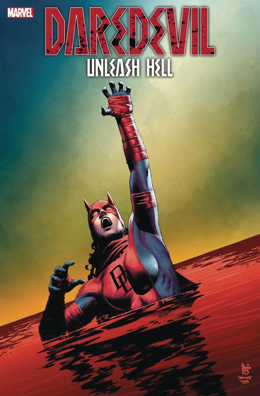 Daredevil Unleash Hell Red Band #2 Cover E DF Signed By Erica Schultz