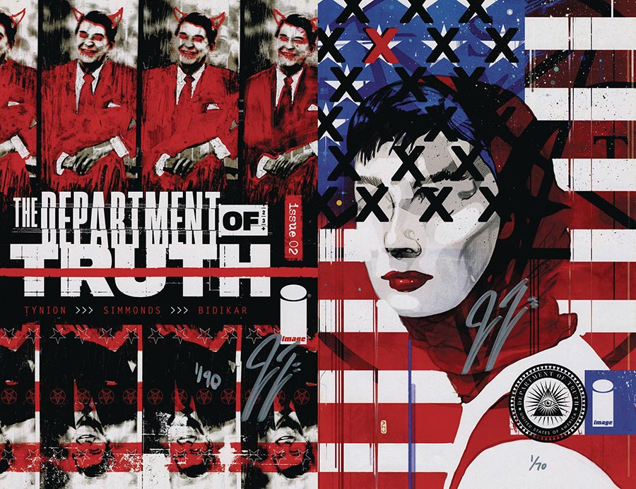 Department Of Truth #2 DF Cover A & B Set Silver Signature Series Signed By James Tynion IV