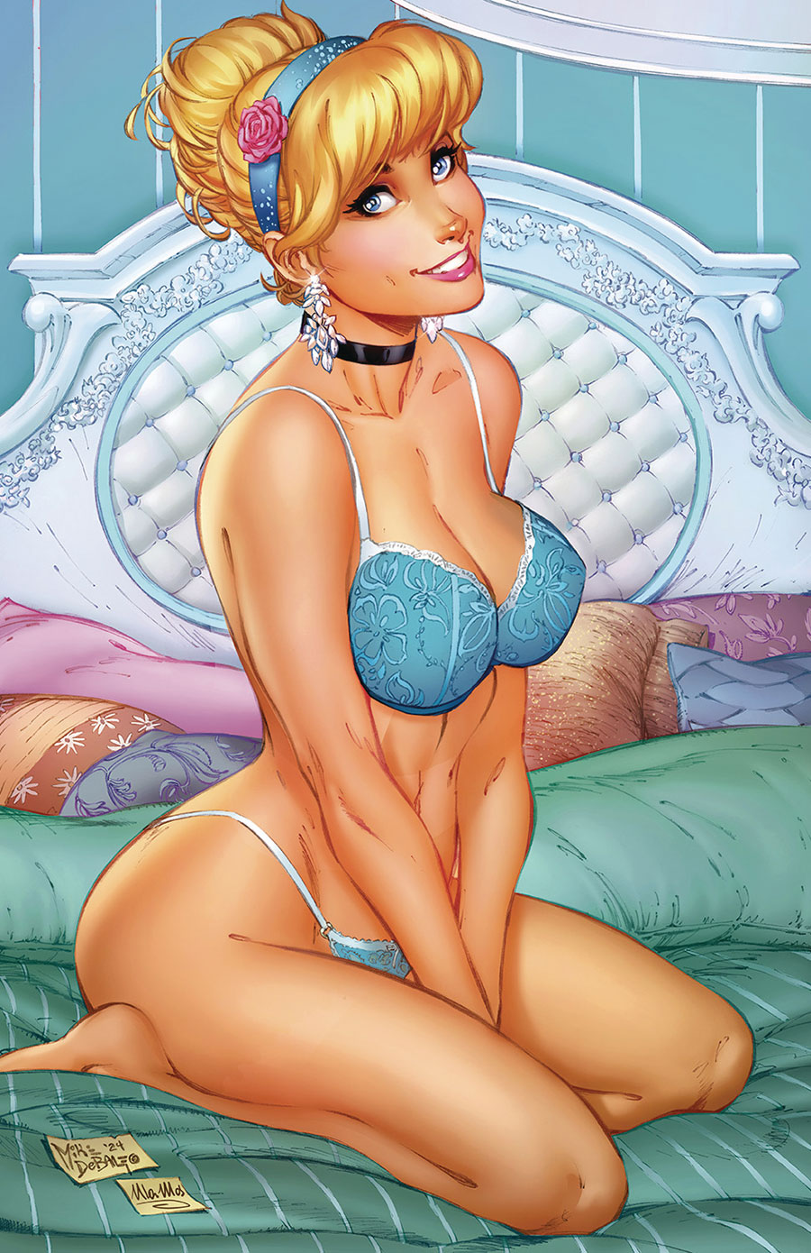 Grimm Universe Retailer Program February 2025 Cover C Gold Exclusive Mike DeBalfo Cindy Lingerie Variant Cover