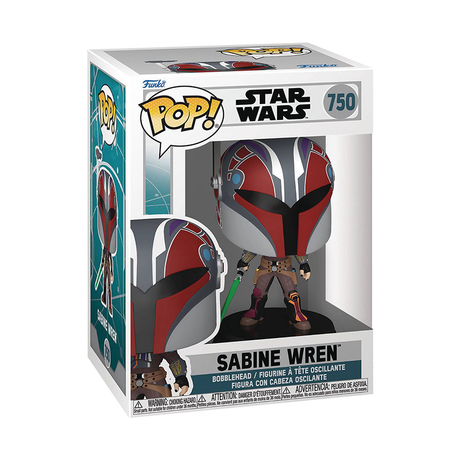 POP Star Wars Ahsoka Sabine Wren Vinyl With Lightsaber Bobble Head