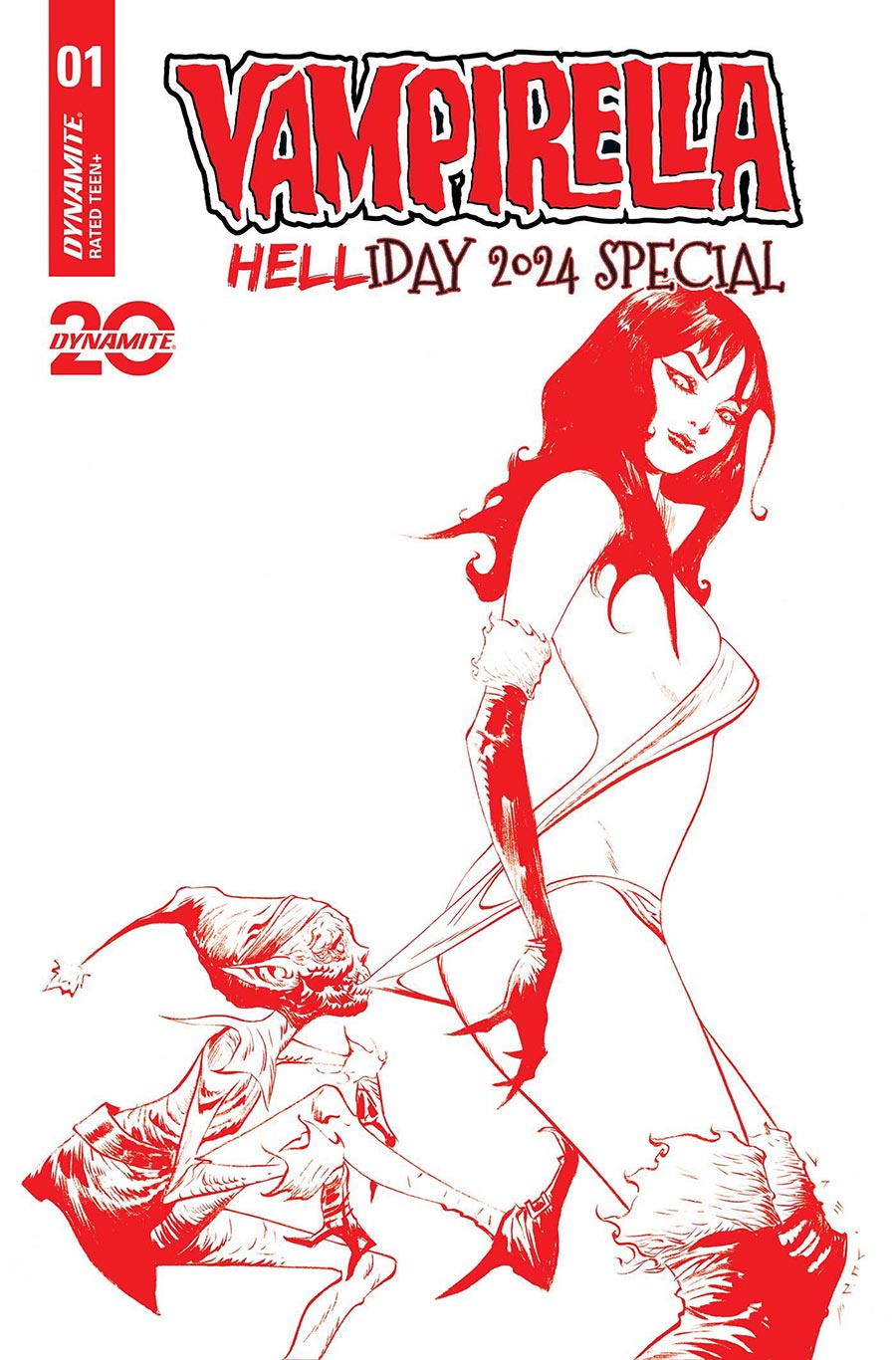 Vampirella Helliday 2024 Special #1 (One Shot) Cover K Variant Jae Lee Red Line Art Cover