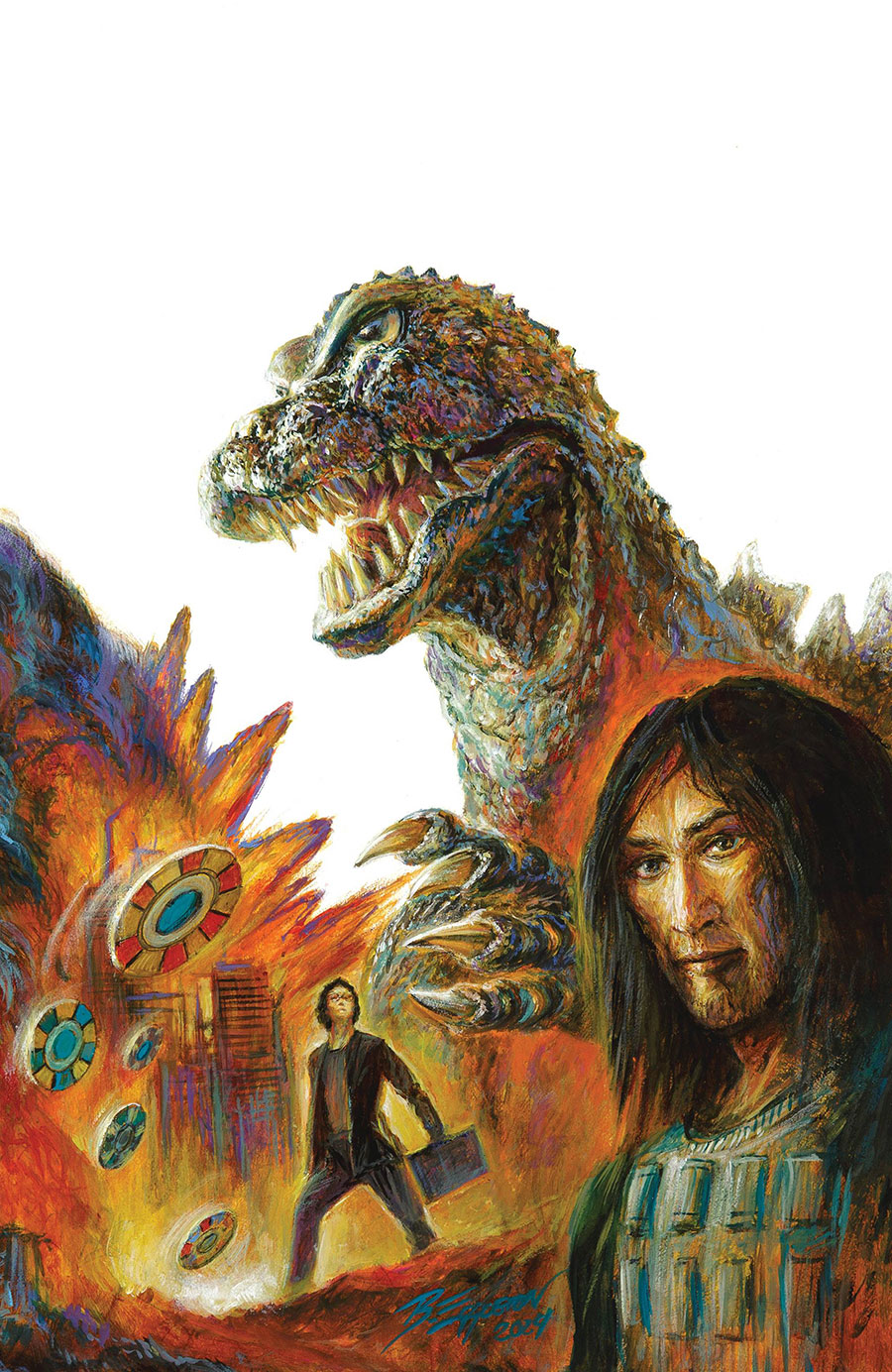 Godzilla Heist #1 Cover C Incentive Bob Eggleton Virgin Cover