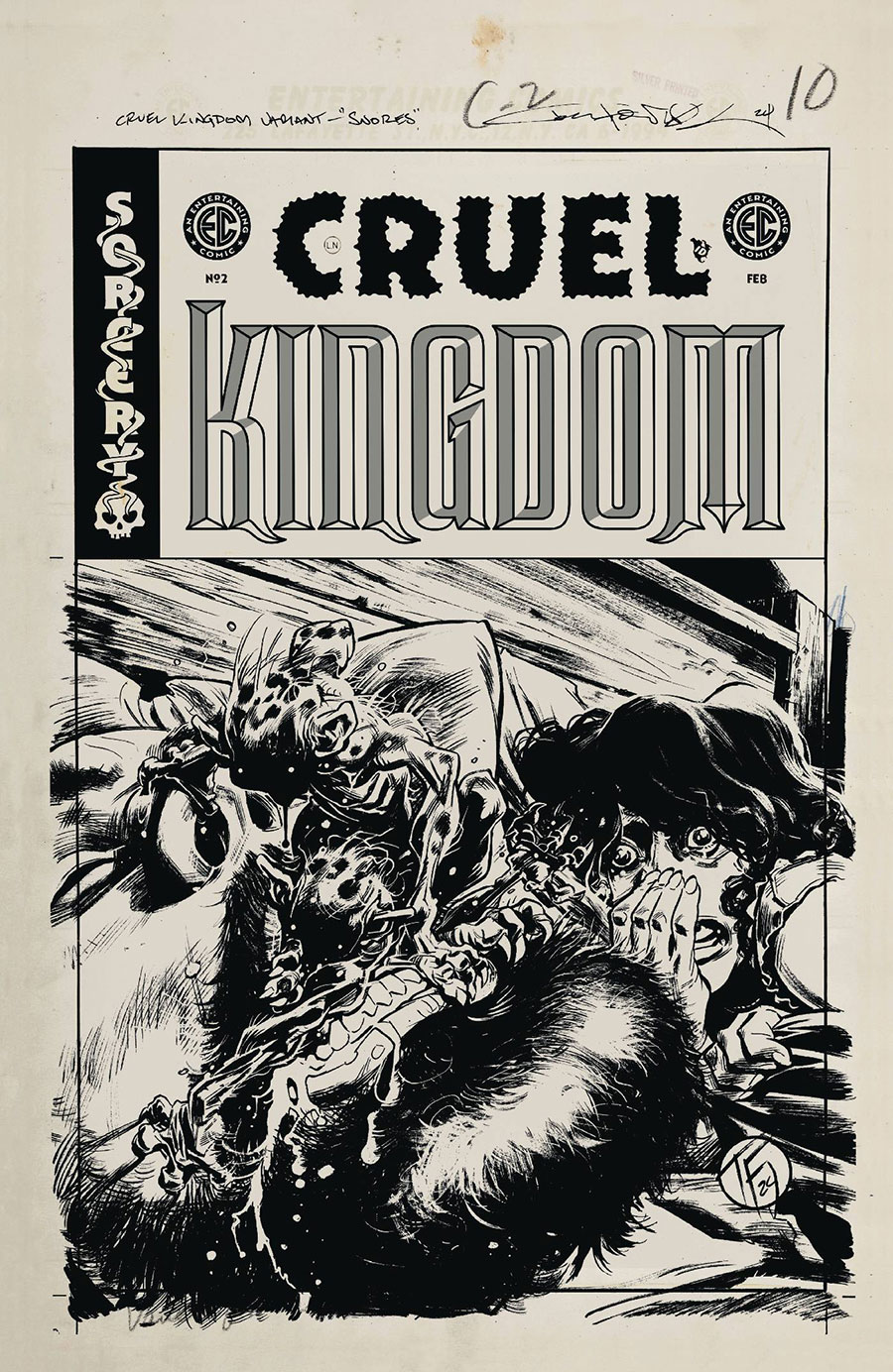 Cruel Kingdom #2 Cover D Incentive Tom Fowler Black & White Artist Edition Cover (EC Comics)