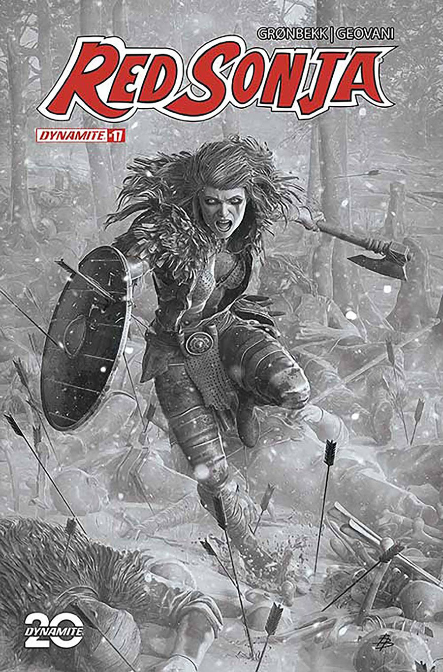 Red Sonja Vol 10 #17 Cover N Incentive Bjorn Barends Black & White Cover