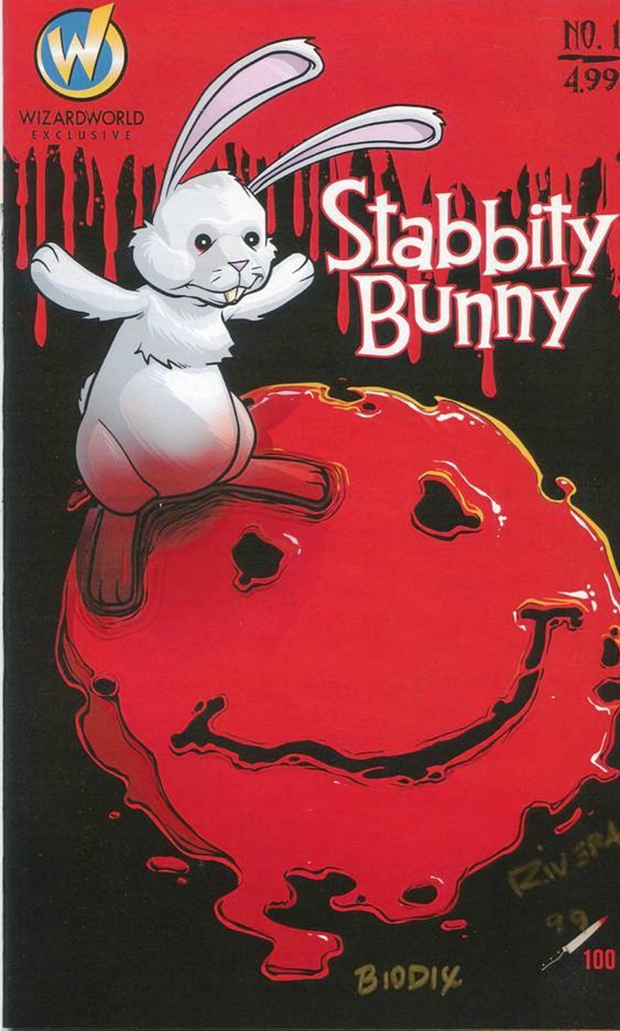 Stabbity Bunny #1 Cover C Wizard World Exclusive Signed by Richard Rivera With COA