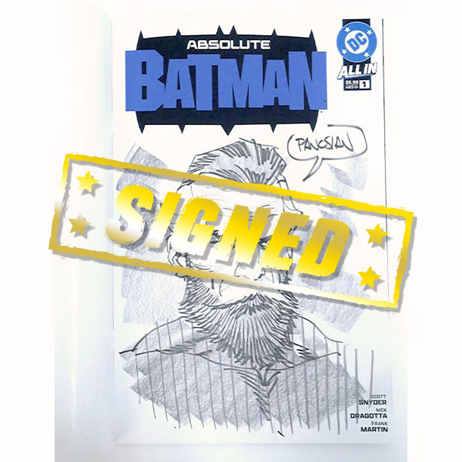 Absolute Batman #1 Cover E Variant Blank Card Stock Cover (Signed & Sketched By Dan Panosian)