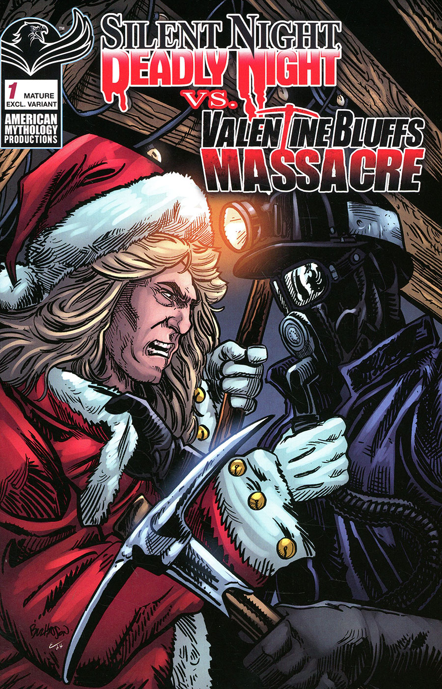 Silent Night Deadly Night vs Valentine Bluffs Massacre #1 Cover H Variant Buz Hasson Cover