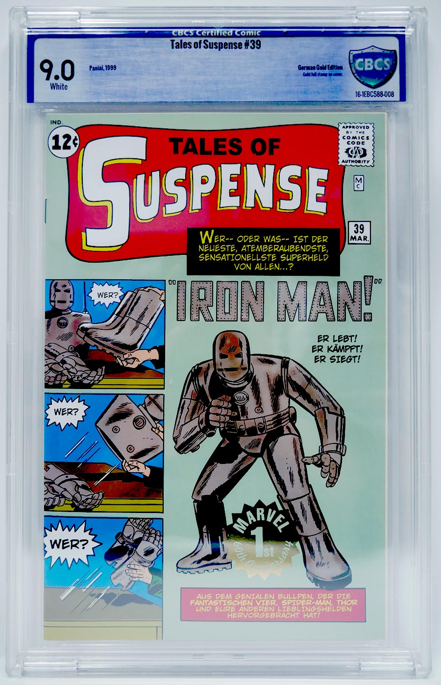 Tales Of Suspense #39 Cover E CBCS 9.0 German Gold Edition Reprint 