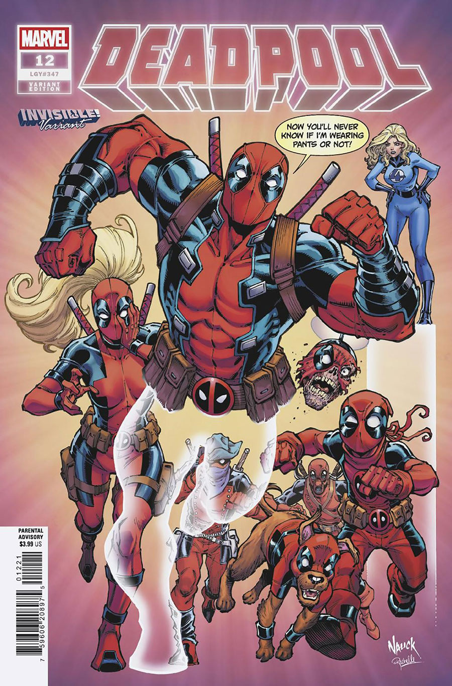 Deadpool Vol 9 #12 Cover B Variant Todd Nauck Invisible Cover (Deadpool vs Spider-Man Pools Of Blood Part 3)