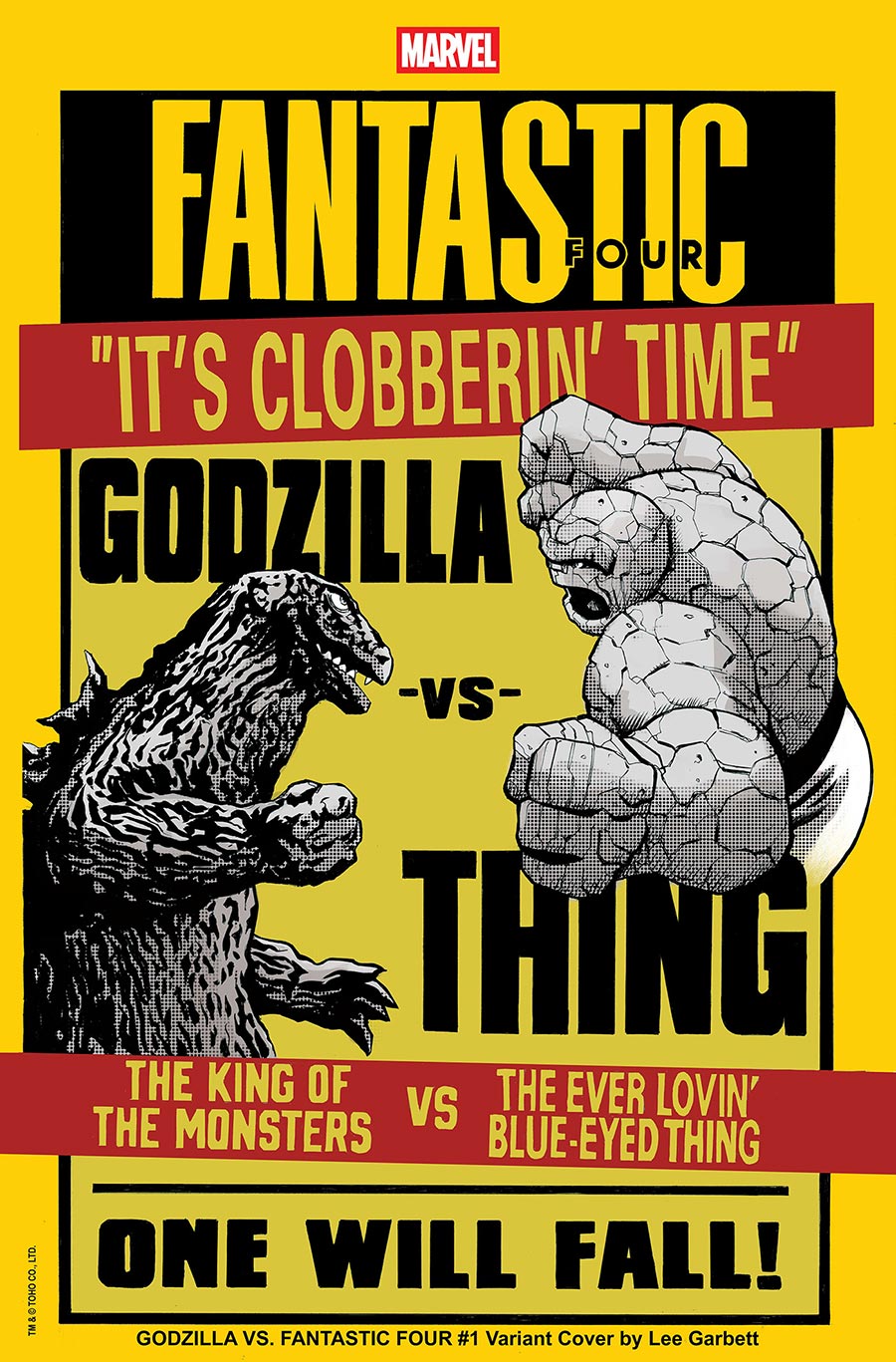 Godzilla vs Fantastic Four #1 (One Shot) Cover B Variant Lee Garbett Versus Cover