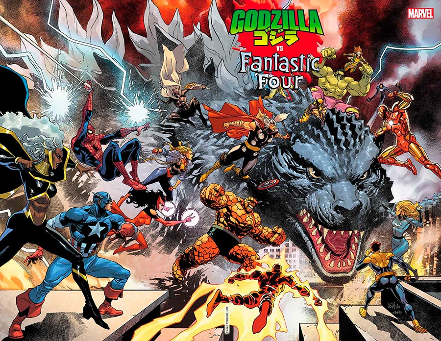 Godzilla vs Fantastic Four #1 (One Shot) Cover C Variant Leinil Francis Yu Wraparound Cover