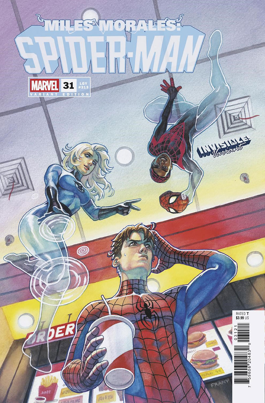 Miles Morales Spider-Man Vol 2 #31 Cover B Variant FRANY Invisible Cover (Deadpool vs Spider-Man Pools Of Blood Part 4)