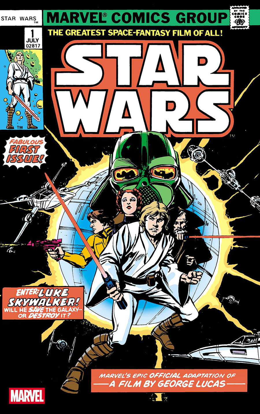 Star Wars (Marvel) Vol 1 #1 Cover J Facsimile Edition Variant Howard Chaykin Foil Cover (New Printing)