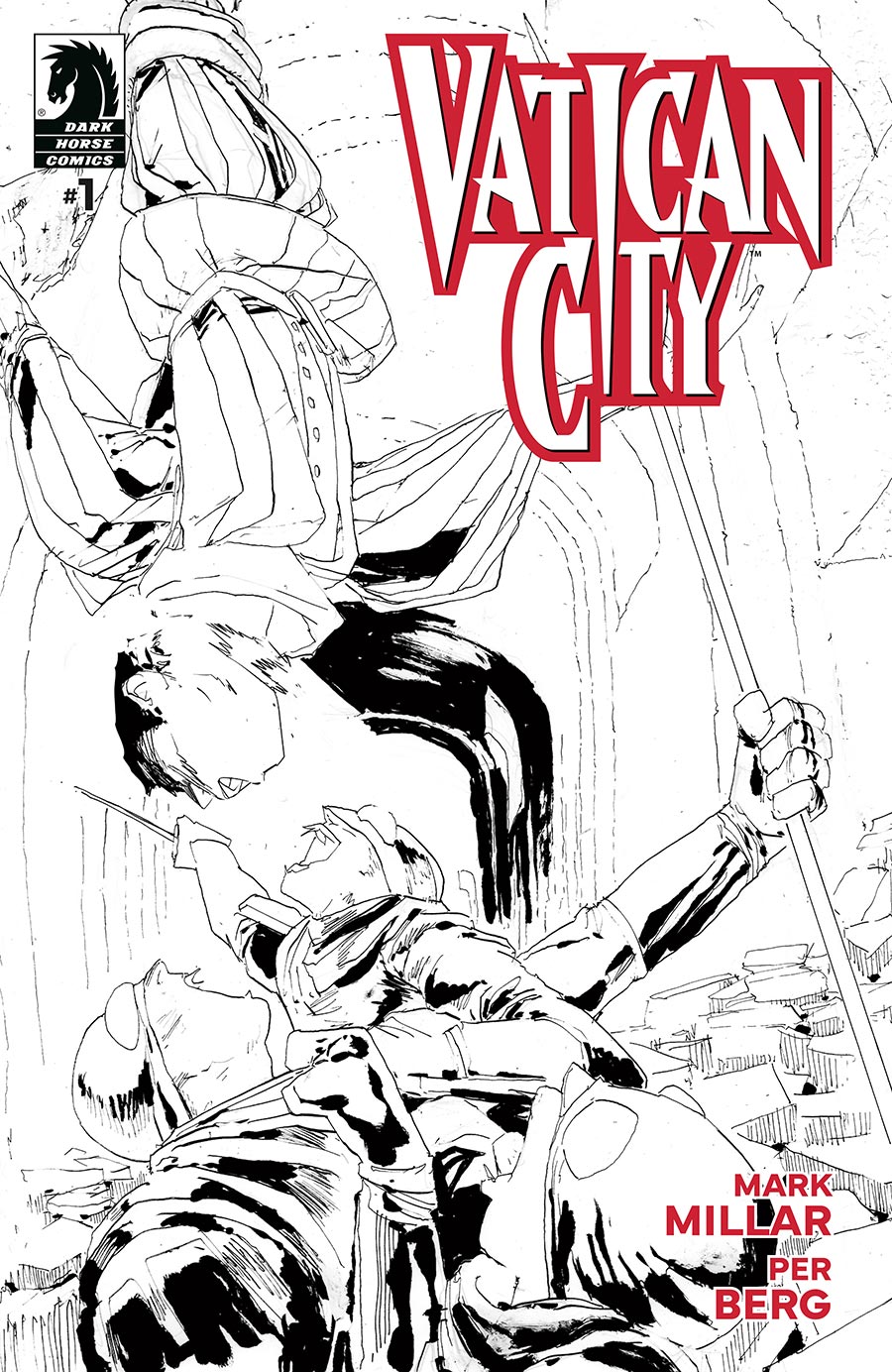 Vatican City #1 Cover B Variant Per Berg Black & White Cover