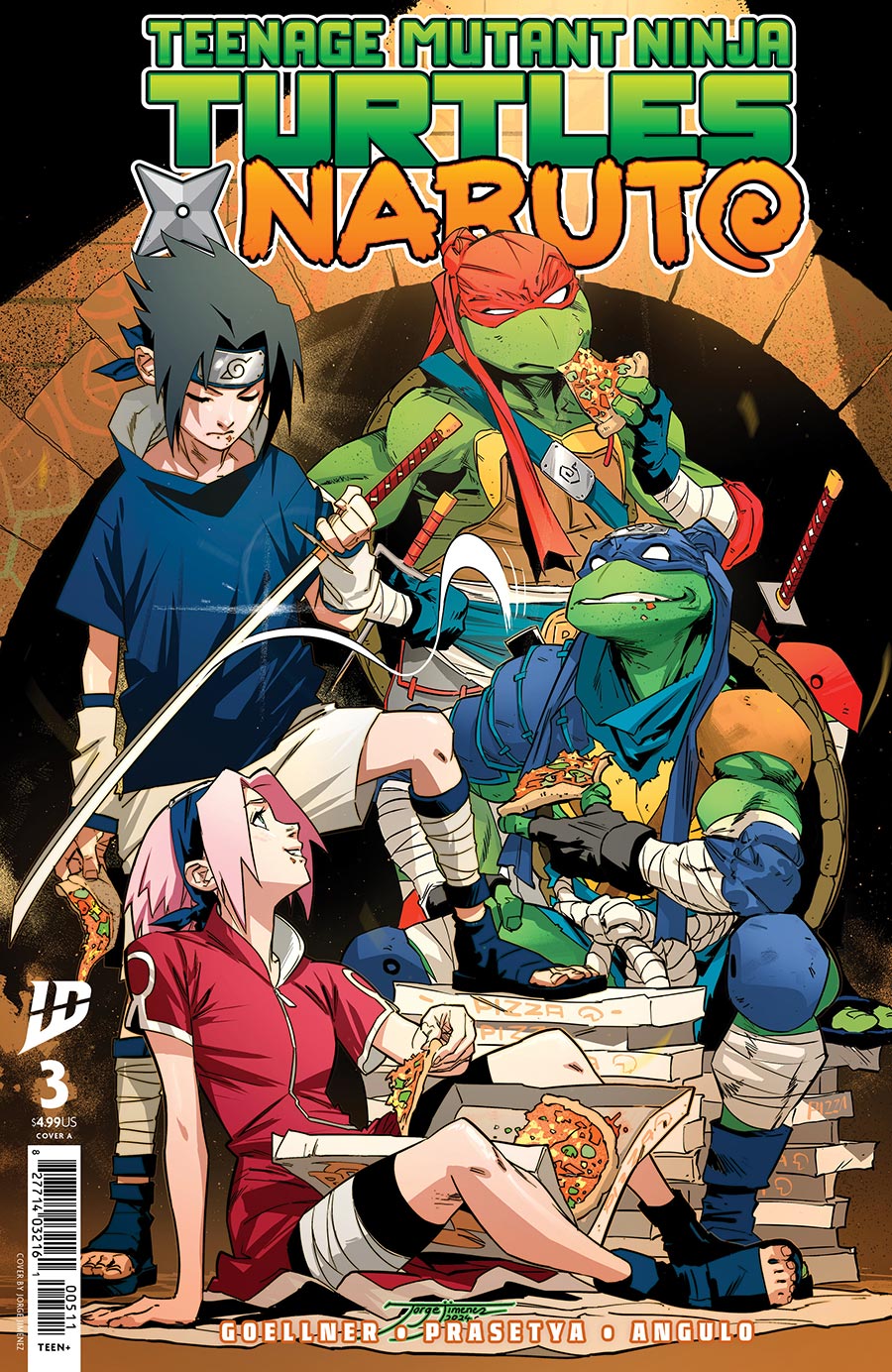 Teenage Mutant Ninja Turtles x Naruto #3 Cover A Regular Jorge Jimenez Cover