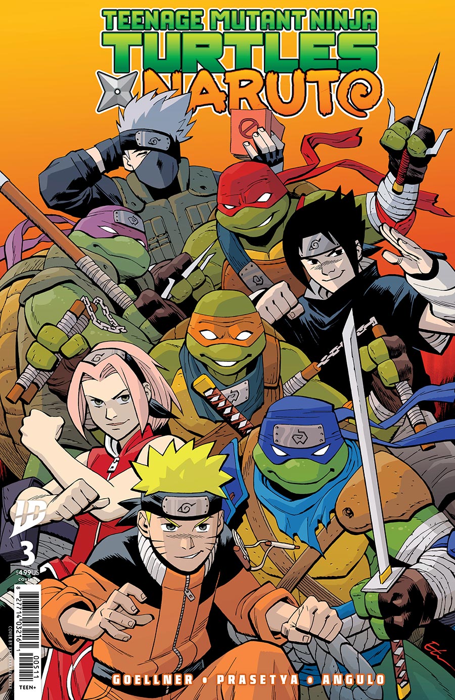 Teenage Mutant Ninja Turtles x Naruto #3 Cover D Variant Ethan Young Cover