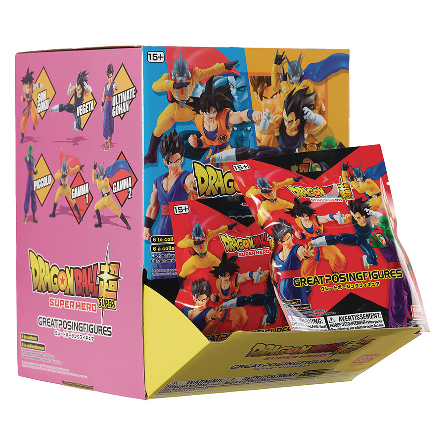 Dragon Ball Super Super Hero Movie Great Posing Blind Pack Figure Blind Mystery Box 24-Piece Display