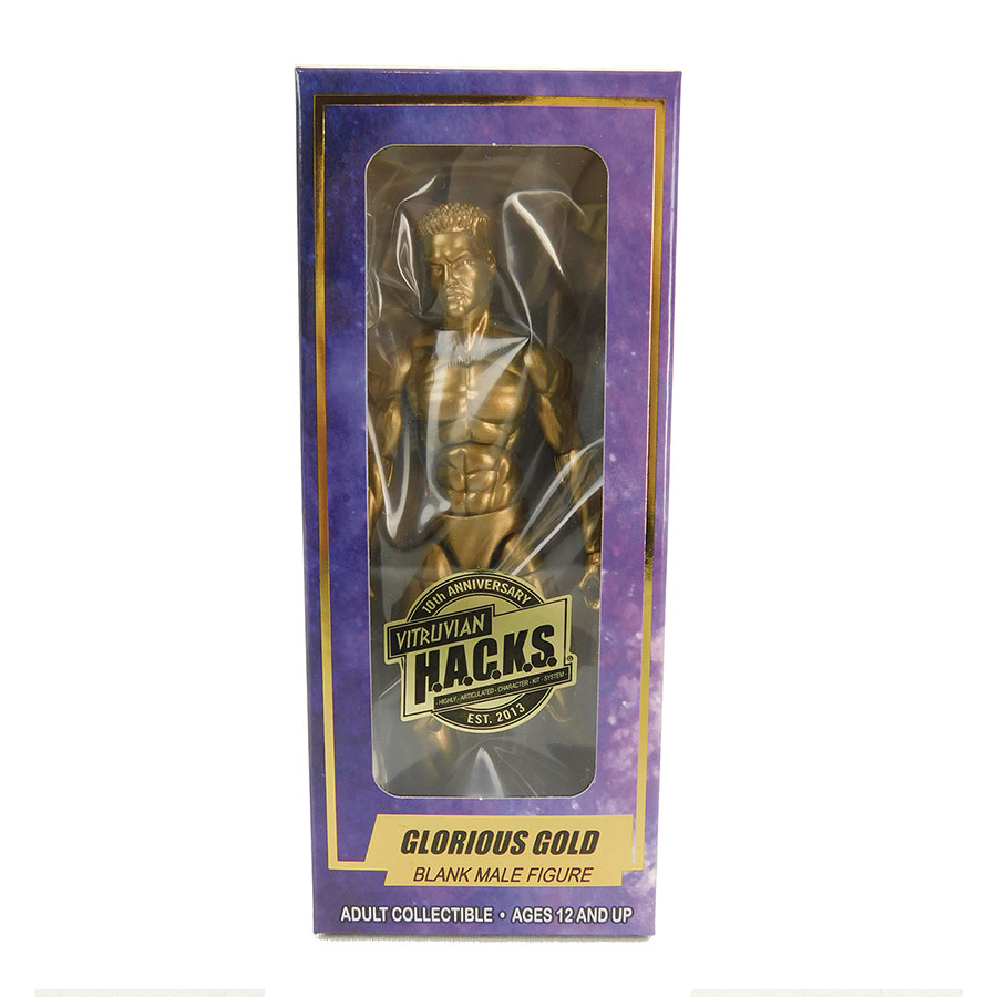 Vitruvian Hacks 10th Anniversary Glorious Gold Male Blank Action Figure