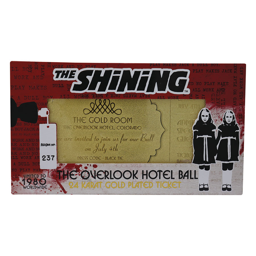 Shining The Overlook Hotel Limited Edition 24K Gold Plated Ticket