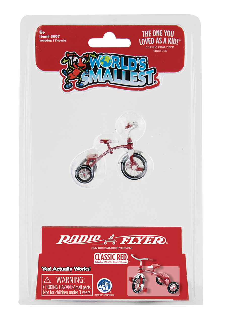 WORLDS SMALLEST RADIO FLYER CLASSIC RED TRICYCLE TOY (