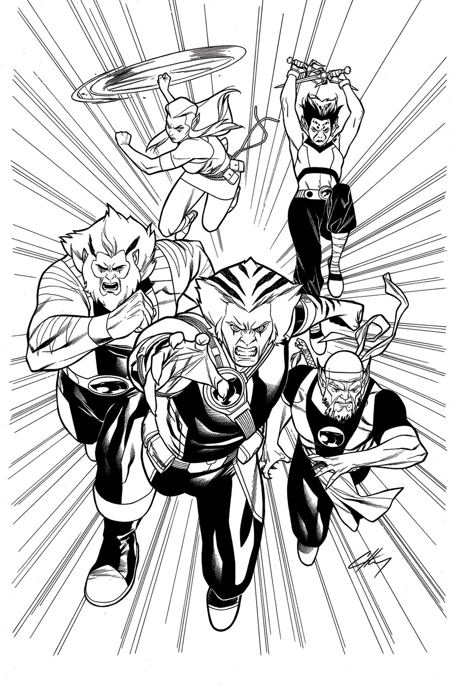 Thundercats Lost #1 Cover N Incentive Clayton Henry Line Art Virgin Cover