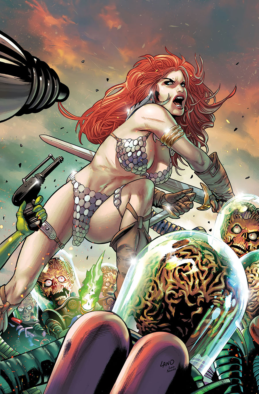 Red Sonja Attacks Mars #1 Cover I Incentive Greg Land Virgin Cover