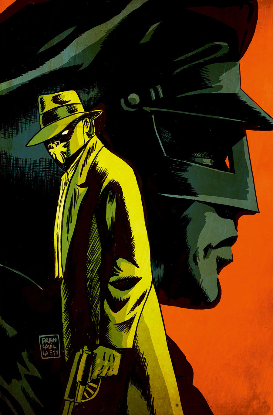 Green Hornet Miss Fury #3 Cover J Incentive Francesco Francavilla Virgin Cover