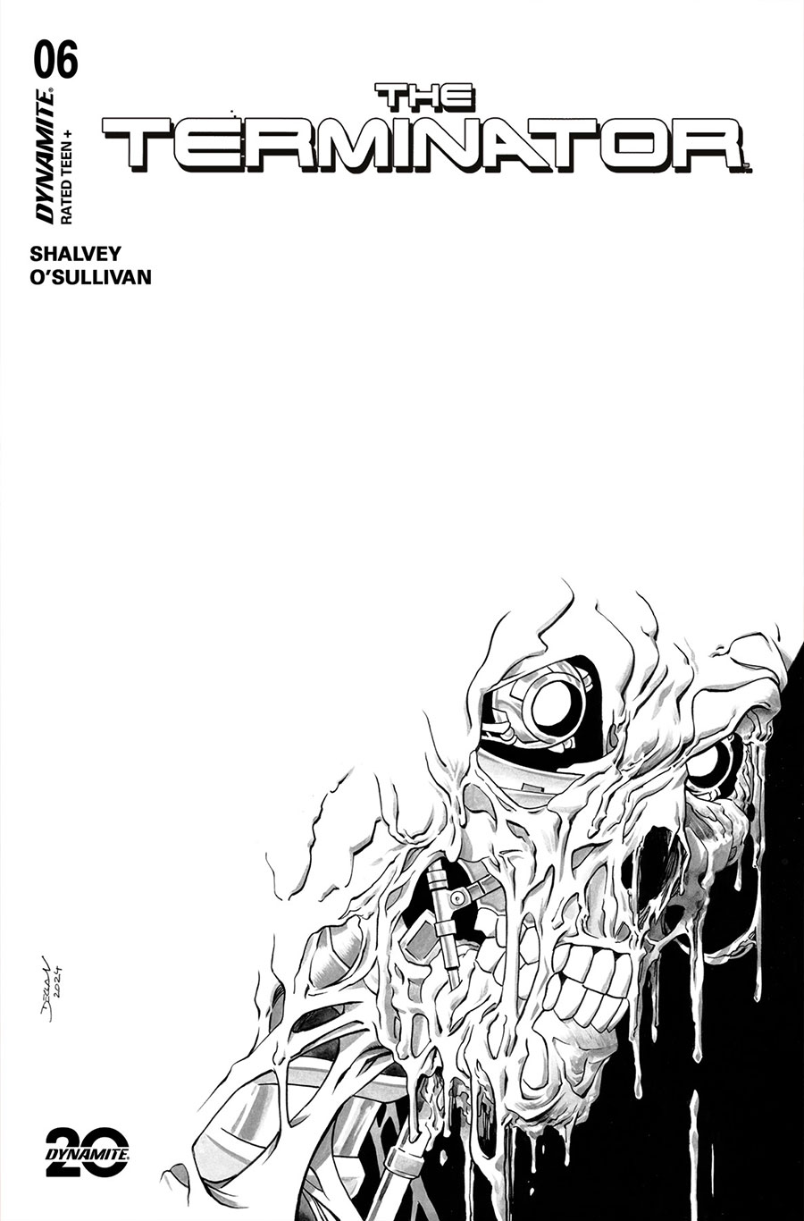 Terminator Vol 4 #6 Cover I Incentive Declan Shalvey Line Art Cover