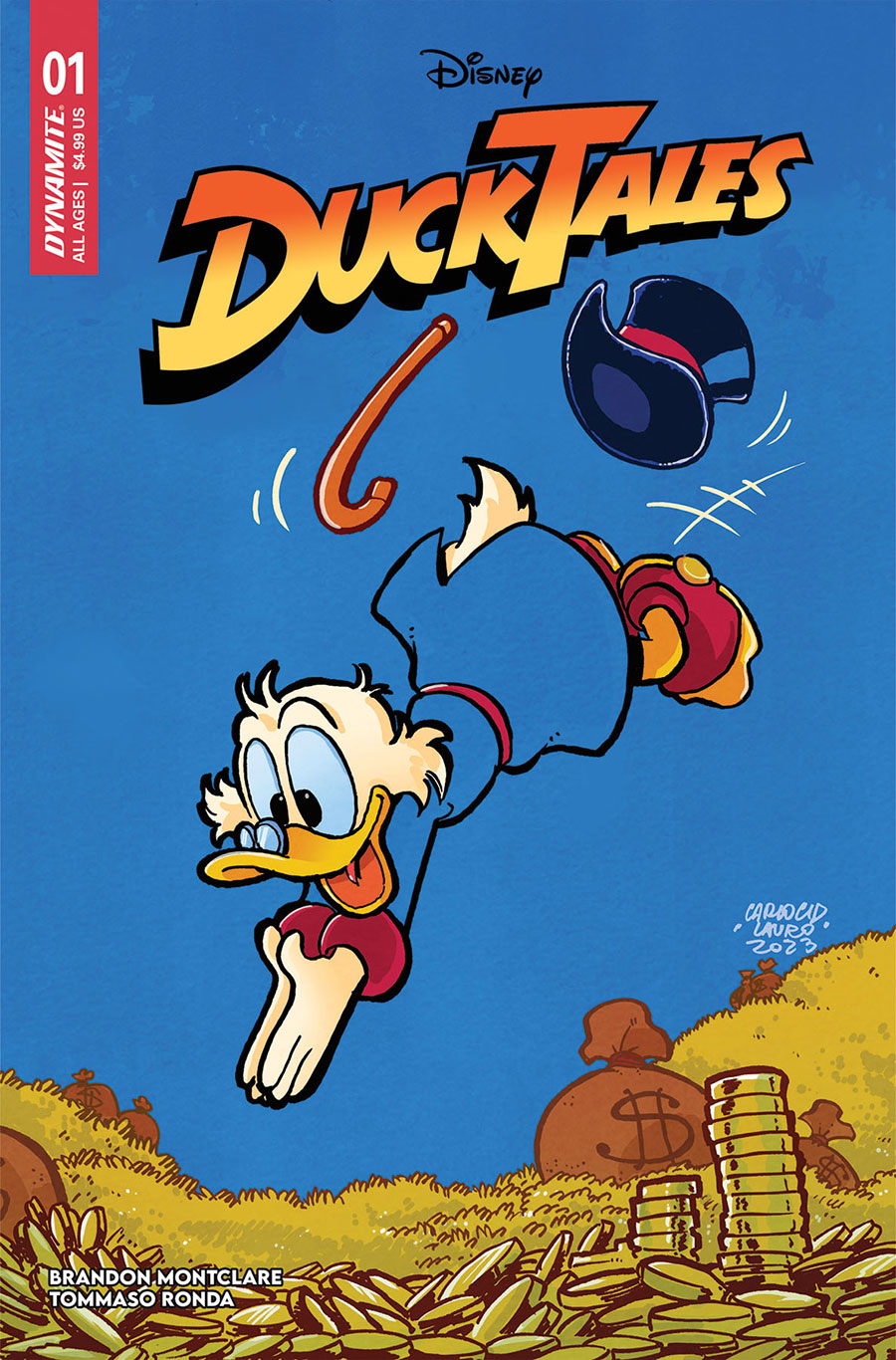 Ducktales Vol 5 #1 Cover Z Dynamite Com Exclusive Carlo Lauro Premium Embossed Metal Cover