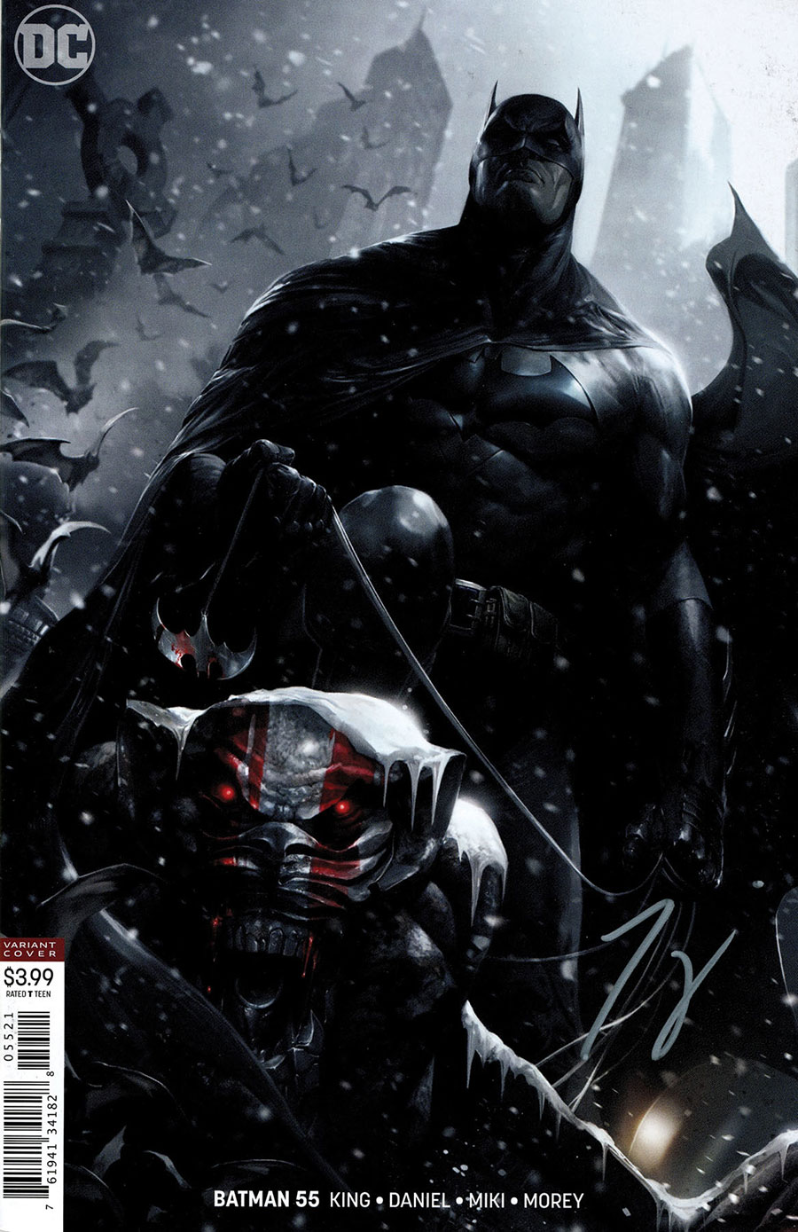 Batman Vol 3 #55 Cover E DF Francesco Mattina Variant Cover Silver Signature Series Signed By Tom King