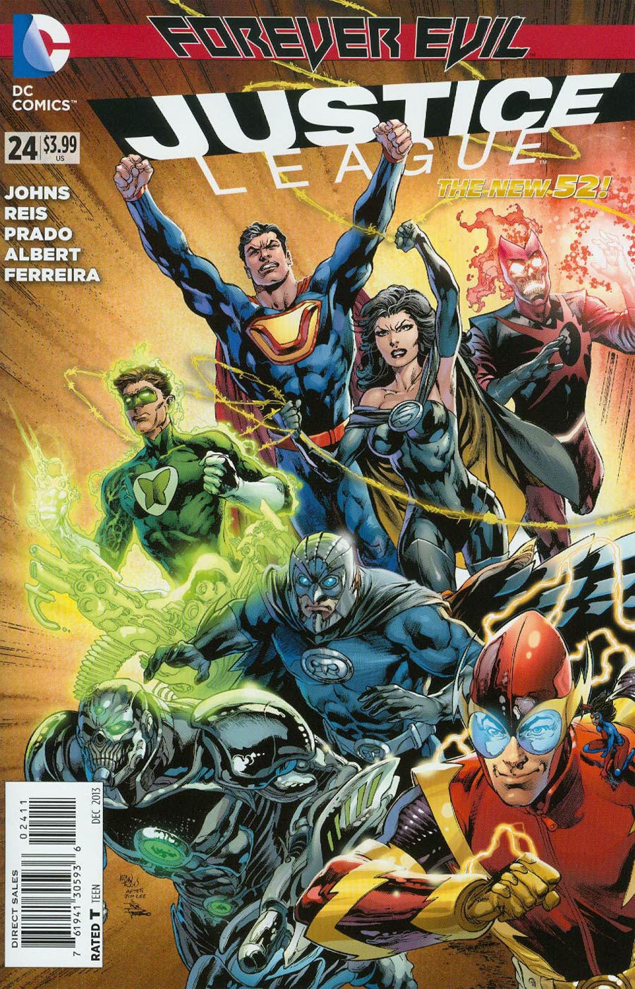 Justice League Vol 2 #24 Cover F Regular Ivan Reis Cover Signed by Ivan Reis and Joe Prado (With CoA)