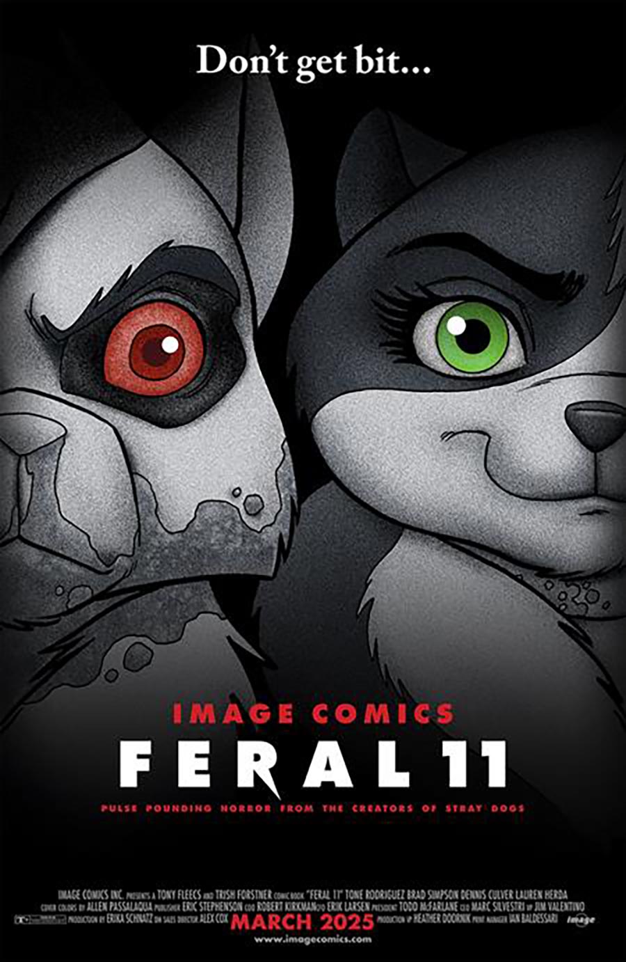 Feral #11 Cover B Variant Tony Fleecs Trish Forstner & Allen Passalaqua Homage Cover