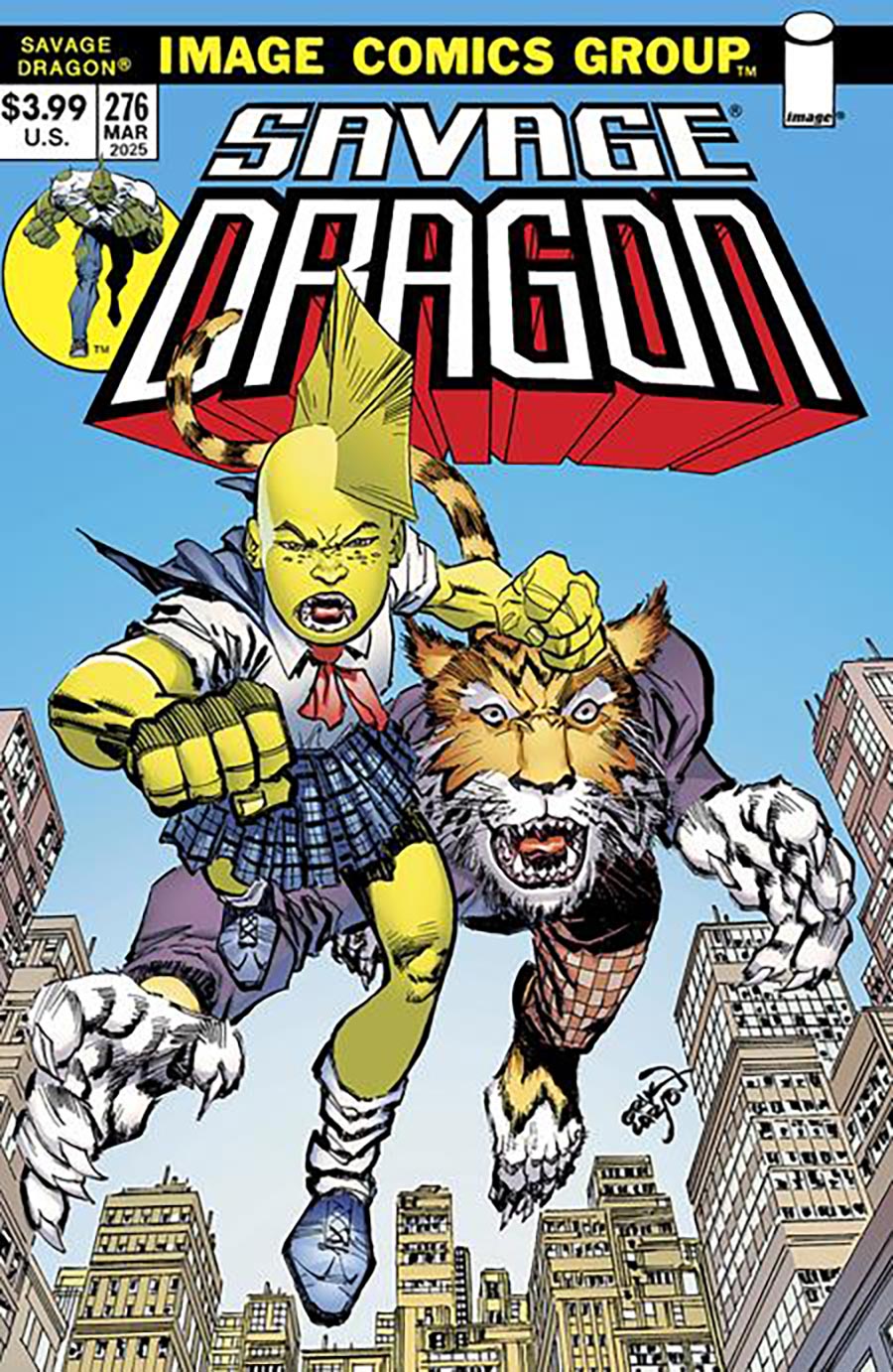 Savage Dragon Vol 2 #276 Cover B Variant Erik Larsen 1970s Trade Dress Cover