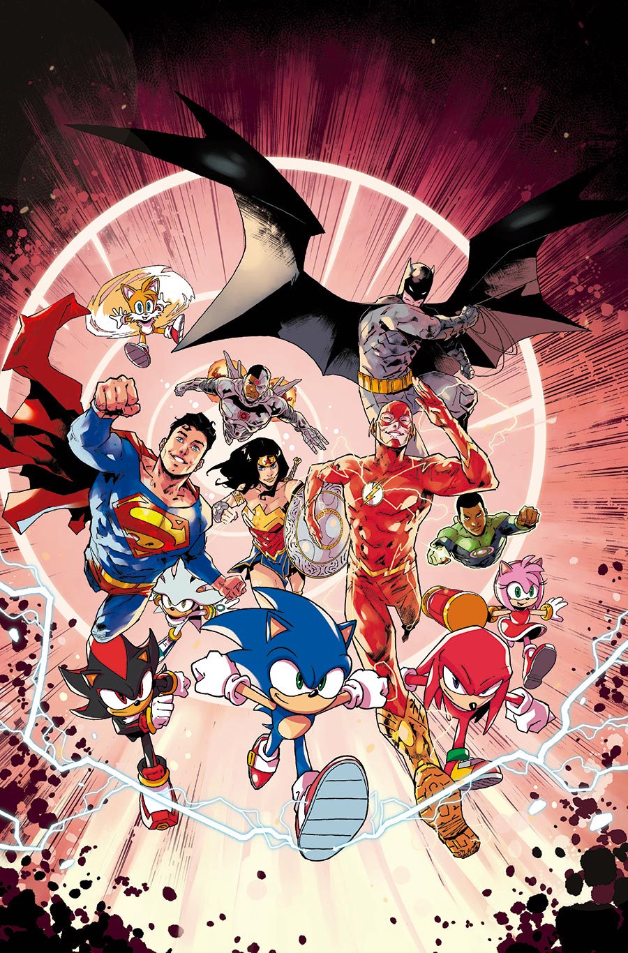 DC x Sonic The Hedgehog #1 Cover A Regular Pablo M Collar Cover