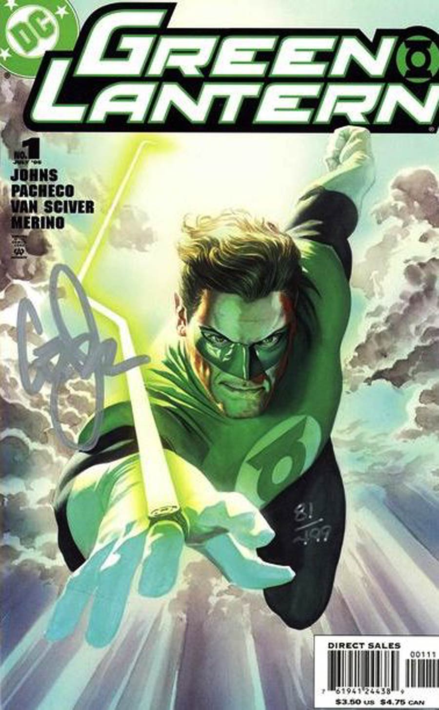 Green Lantern Vol 4 #1 Cover G Alex Ross Cover DF Signed by Geoff Johns (No CoA)