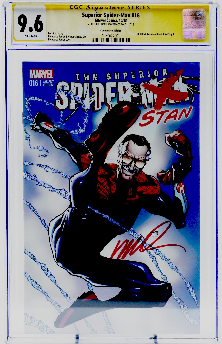 Superior Spider-Man #16 Cover B CGC Signature Series 9.6 Signed by Humberto Ramos Humberto Ramos Convention Variant