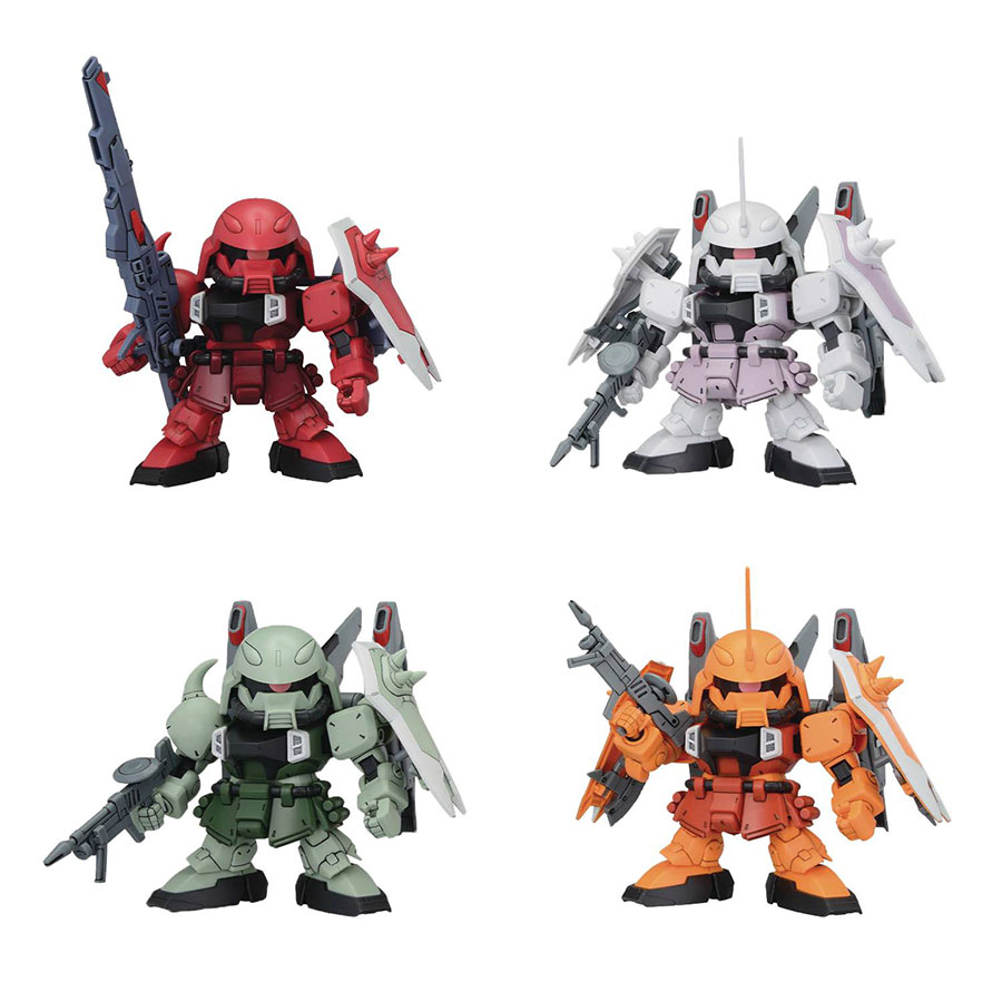 Gundam Super Deformed Kit BB - BB Senshi ZGMF Zaku Series Set (4 Models)