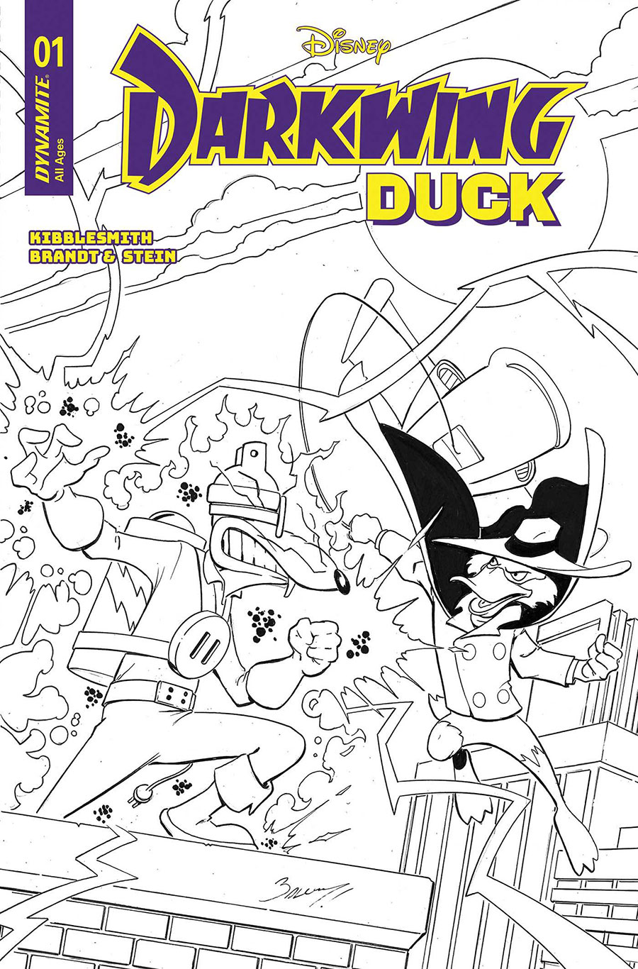 Darkwing Duck Vol 4 #1 Cover Y Incentive Mark Bagley Line Art Cover